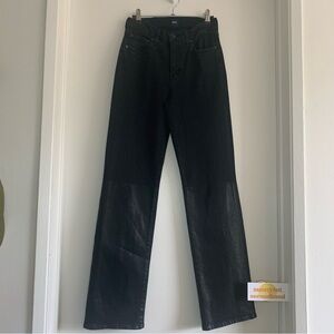 NWOT Edwin Bree Stove Pipe Iron Coated Denim Size 26